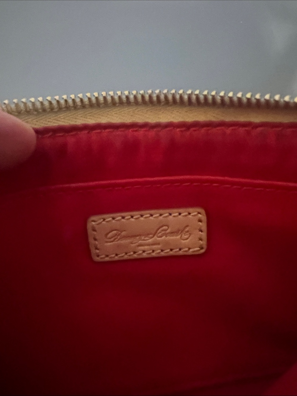 Dooney & Bourke Bright Floral Wristlet with Tan Trim - Picture 5 of 7